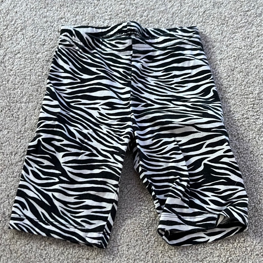 Zebra Print Biker Shorts